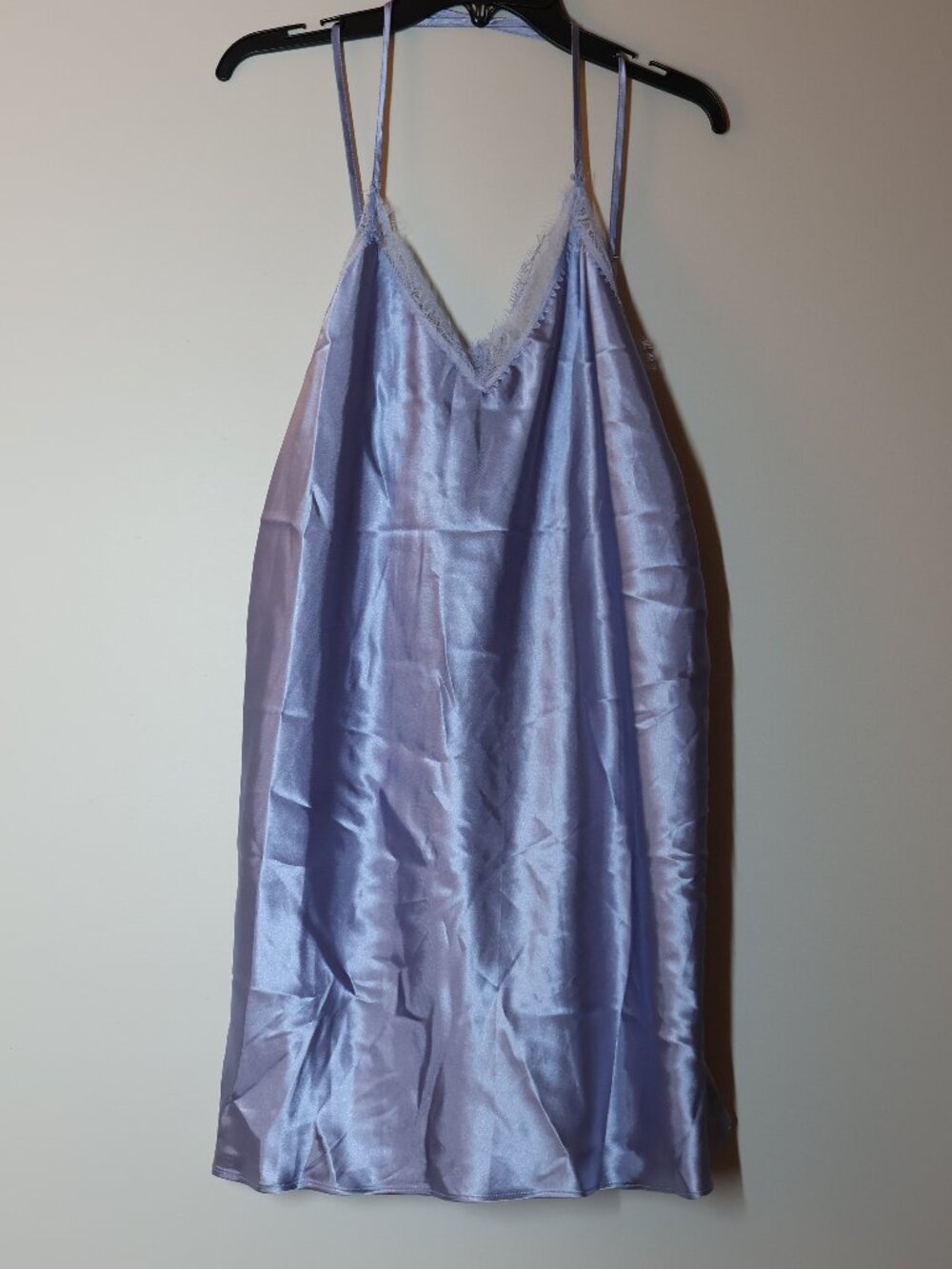 In Bloom Intimates by Jonquil Blue Satin Chemise NWT